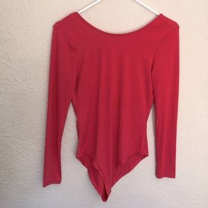 Open back long sleeve body suit M